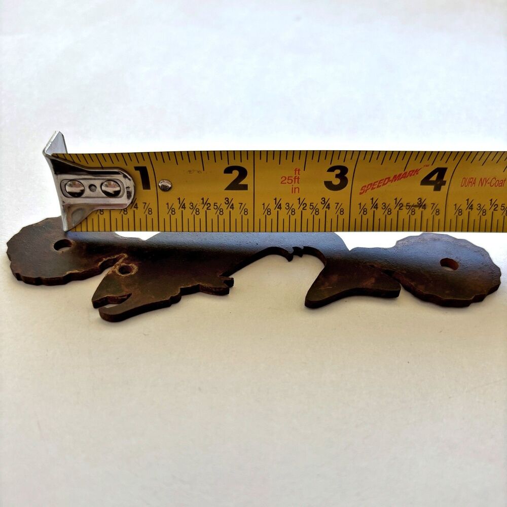 Trout Metal Reversible Rust Finish Drawer Pull Cabinet Handle Lodge Cabincore - Picture 5 of 5